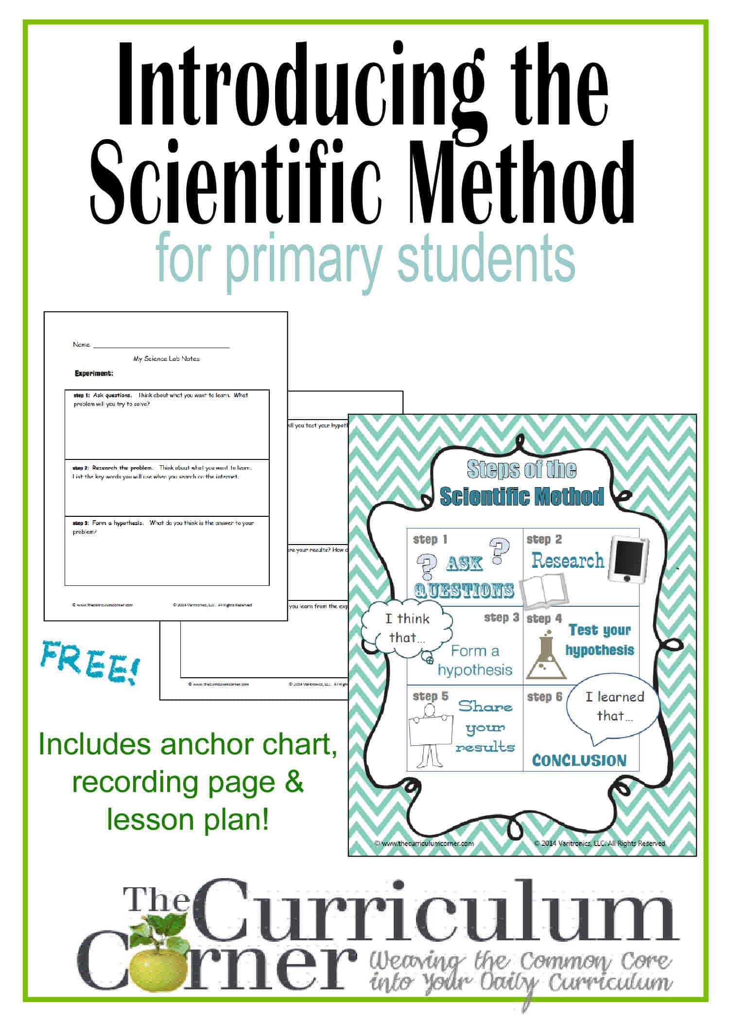 Introducing The Scientific Method The Curriculum Corner 123