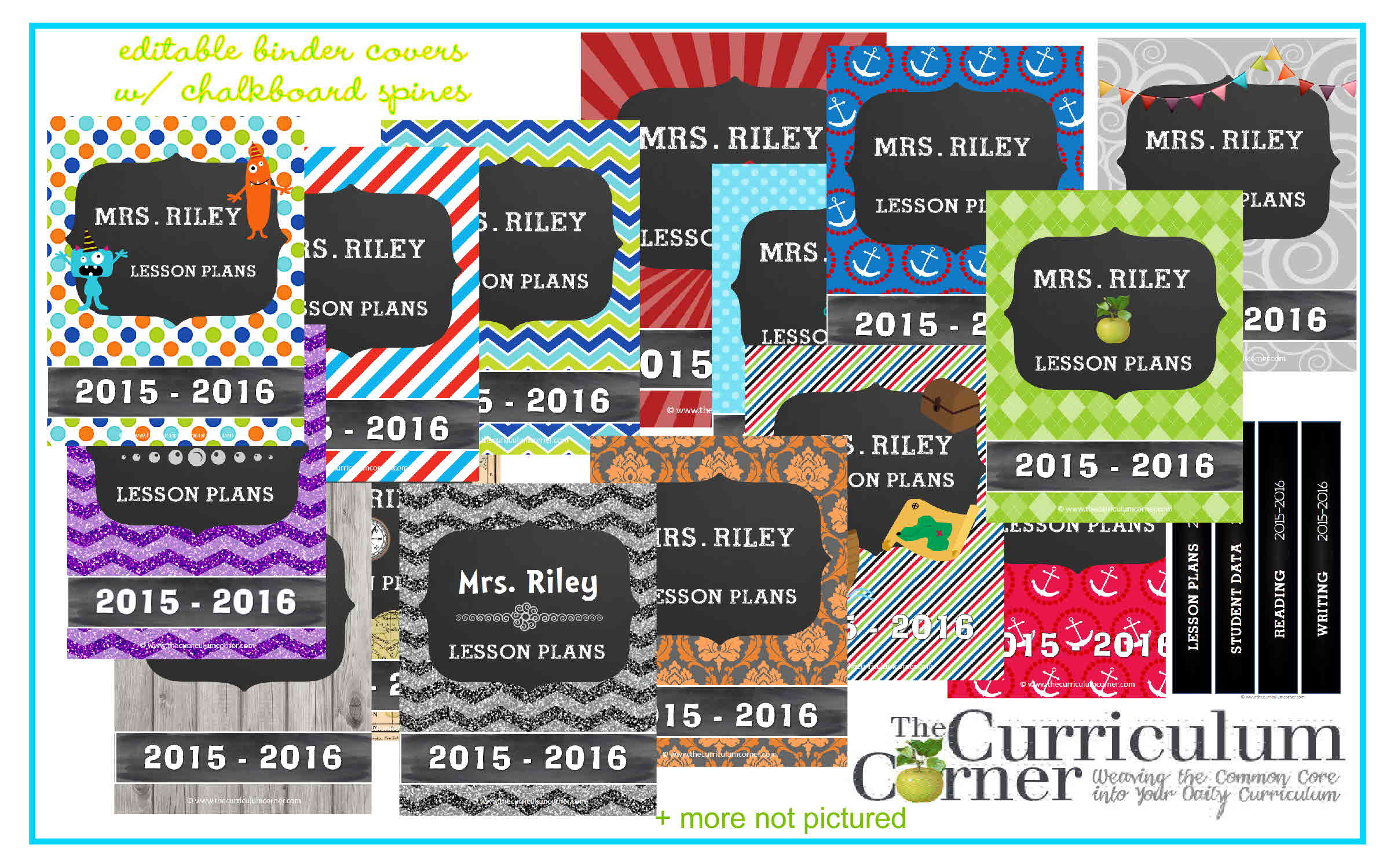 Editable Covers for Binders - The Curriculum Corner 123
