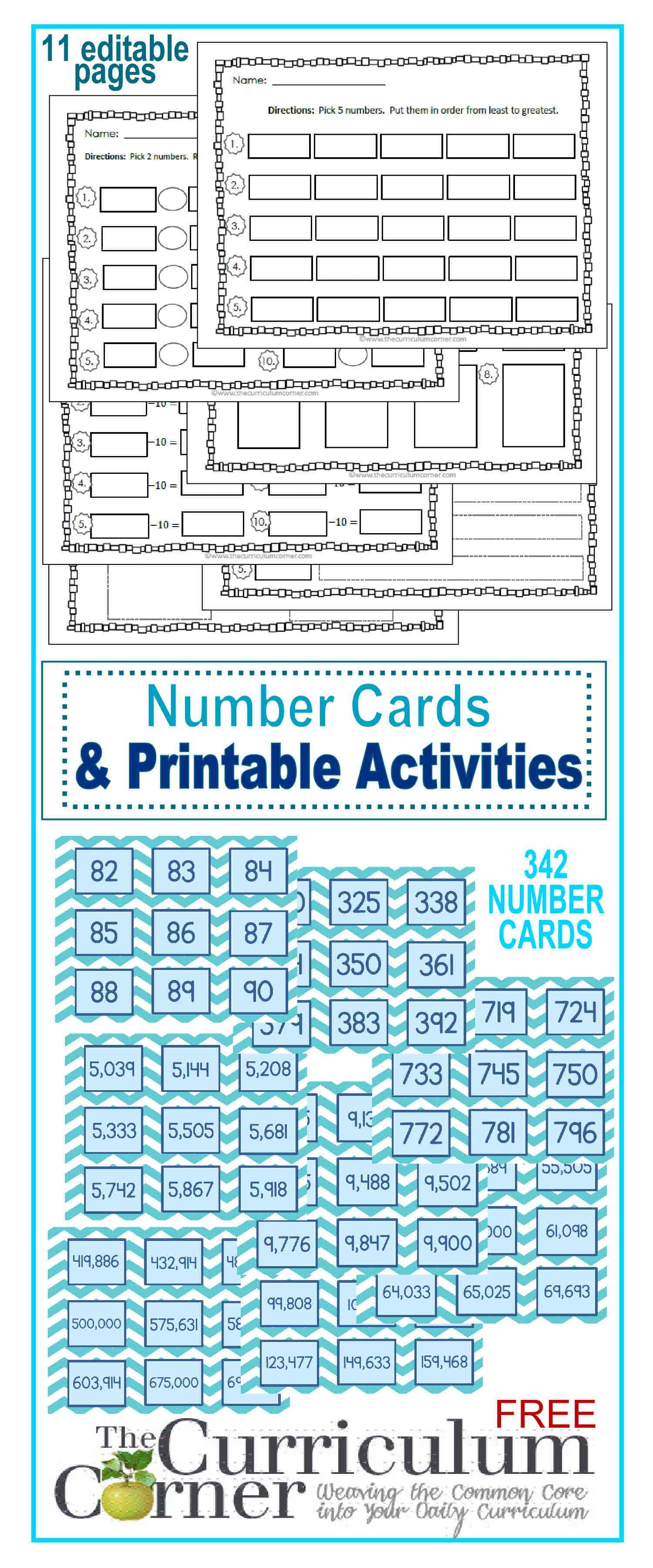 Number Sense Archives - The Curriculum Corner 123