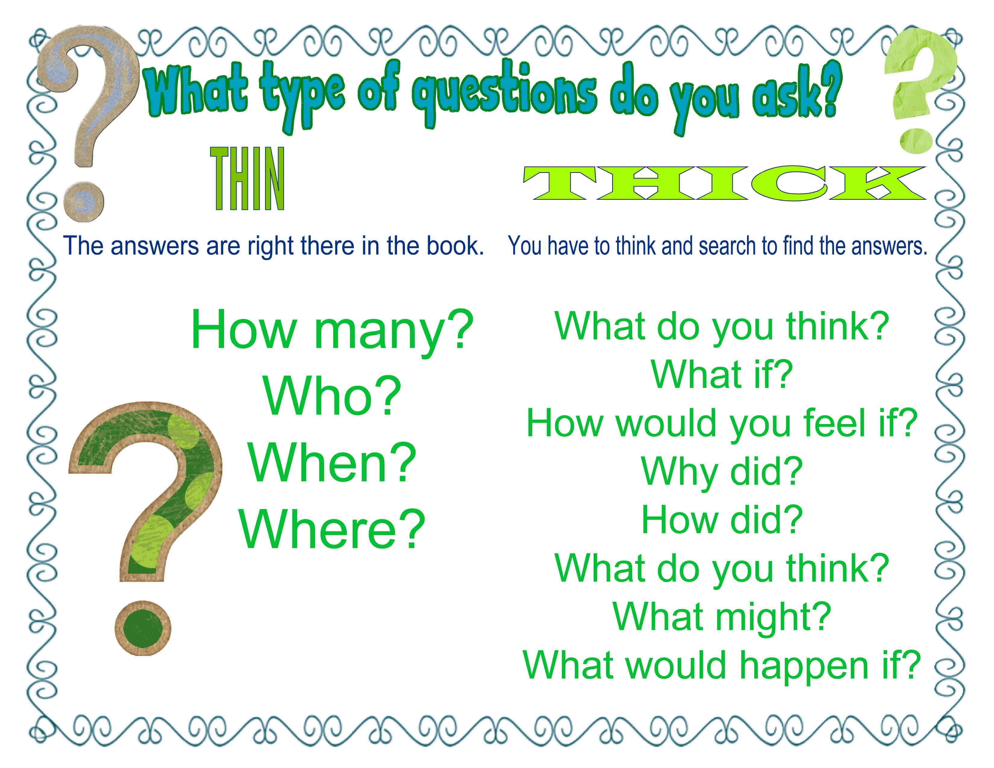 Ela Thick And Thin Questions Lessons Tes Teach