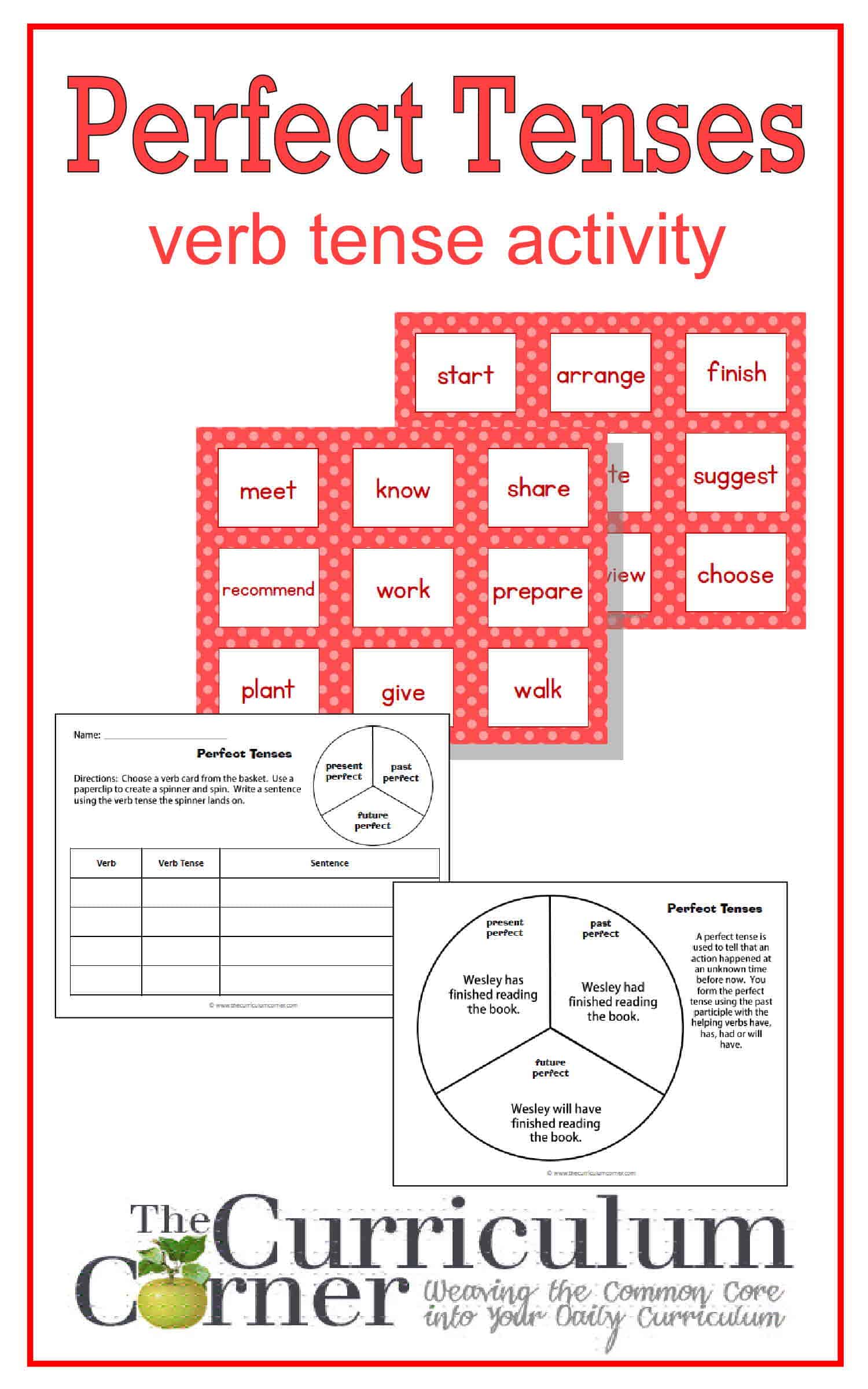 Perfect Tenses Of Verbs Worksheets With Answers Grade 6