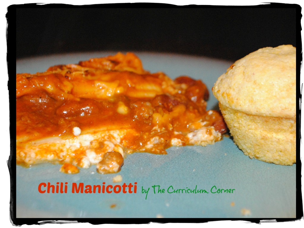 Chili Manicotti Freezer Meal by The Curriculum Corner