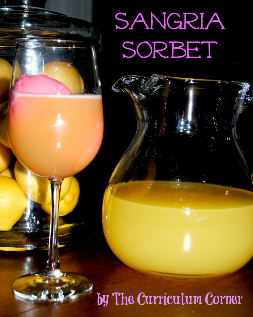 Sangria Sorbet - a FUN cocktail from The Curriculum Corner