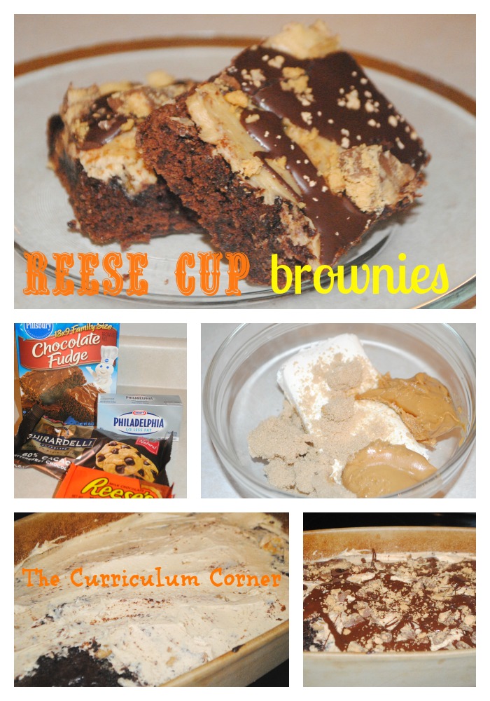 Reese Cup Brownies by The Curriculum Corner