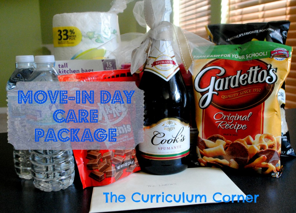 Move-In Day Care Package Idea from The Curriculum Corner Family