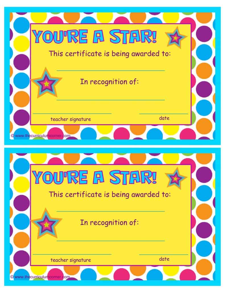 you-re-a-star-end-of-the-year-certificates-the-kinder-corner