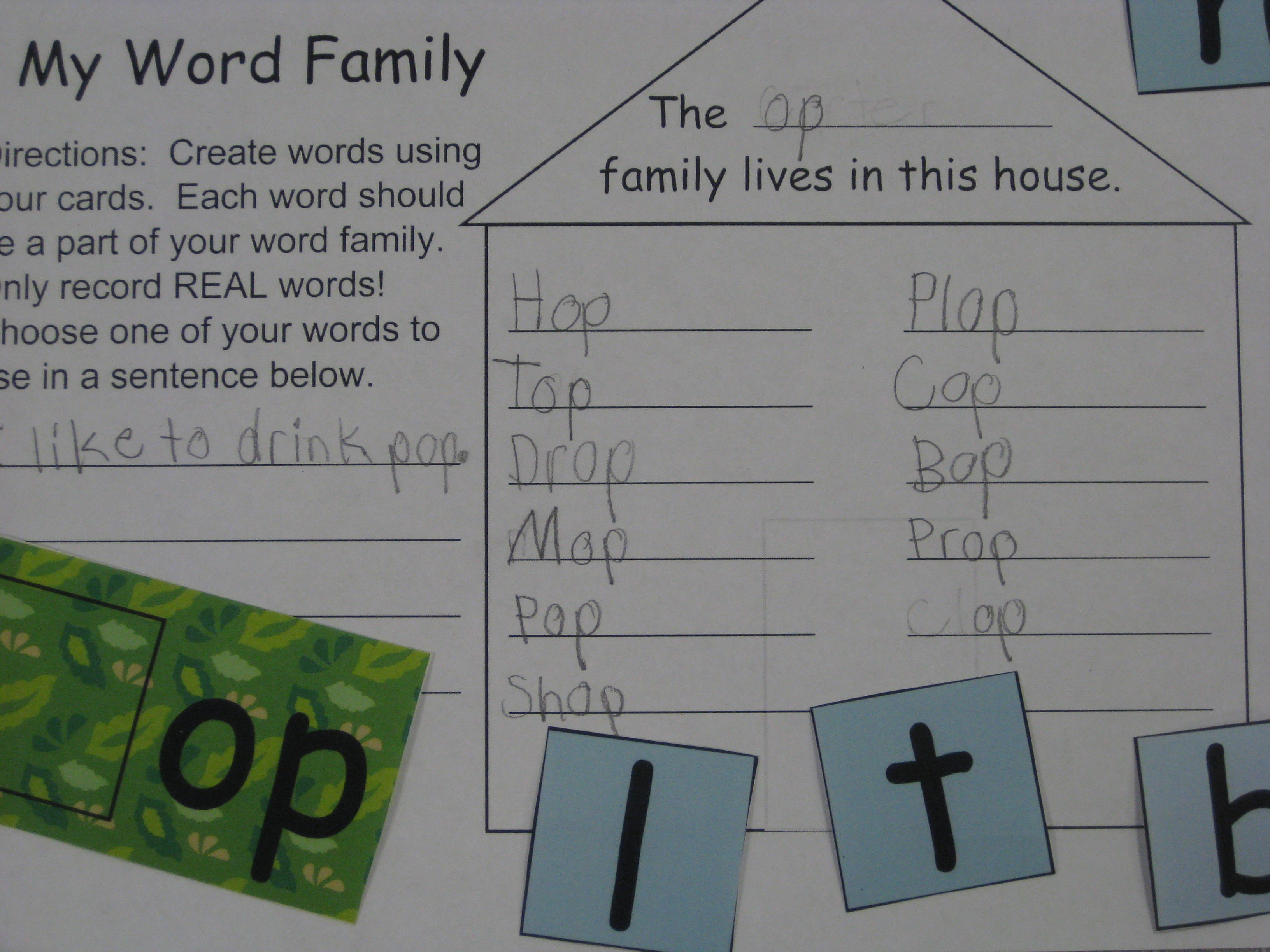 My Word Family House Center The Curriculum Corner 123 my-word-family-house-center-the-curriculum-corner-123