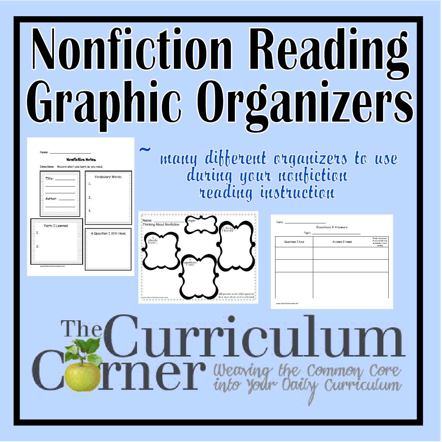 Free Informational Text Graphic Organizers | Nonfiction graphic