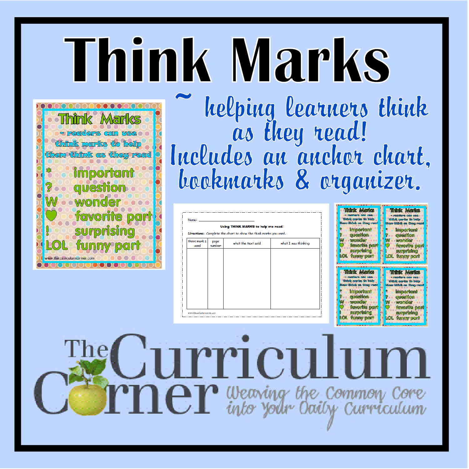 Think Marks for Reading The Curriculum Corner 123
