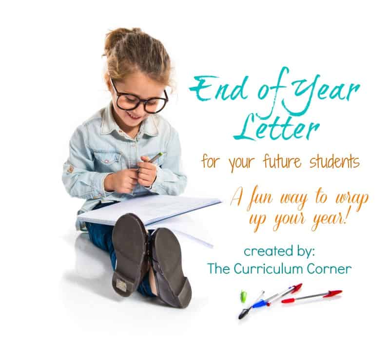 This end of year letter is a great way to look back on school year memories with your current students along with welcoming your future students!