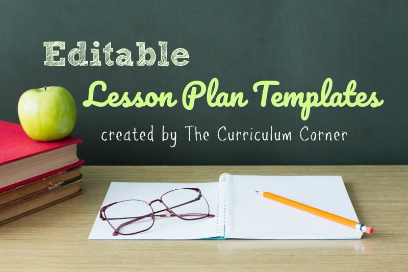 Lesson Plan Templates The Curriculum Corner 123