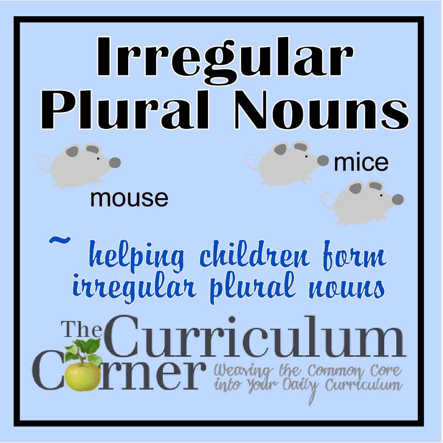 Plural Nouns Chart