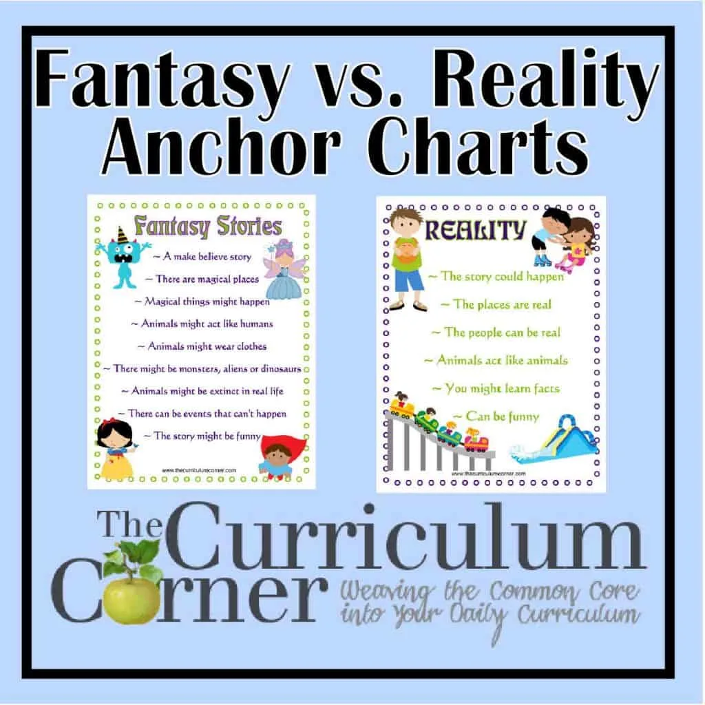 Fantasy Versus Reality Anchor Charts