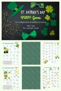 FREE St. Patrick's Day Bump! Game | multiplication facts, addition facts | The Curriculum Corner