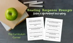 This collection or free reading response prompts for fiction and informational text can be used in a variety of ways in your classroom.