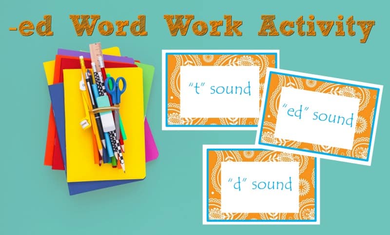 When working on -ed word endings, some readers need help understanding the different sounds the -ed makes at the end of the word.