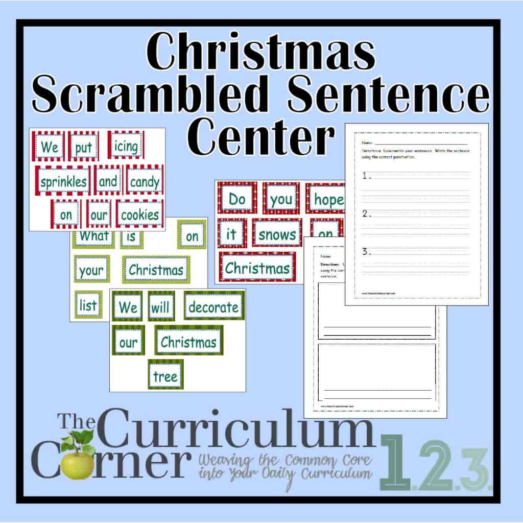 Christmas Themed Scrambled Sentences