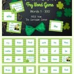 FREE St. Patrick's Day Fry Word Game from The Curriculum Corner