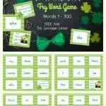 FREE St. Patrick's Day Fry Word Game from The Curriculum Corner