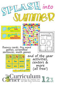 Splash into summer classroom activities, games, centers and more! by The Curriculum Corner