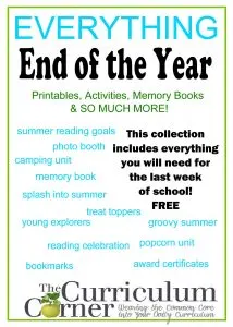 Amazing collection of end of the year activities, printables & more free from The Curriculum Corner Worth checking out!