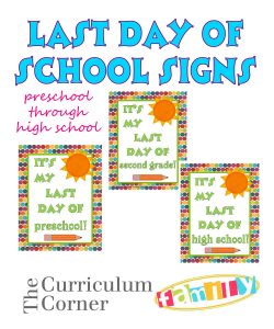 fAmazing collection of end of the year activities, printables & more free from The Curriculum Corner Worth checking out!