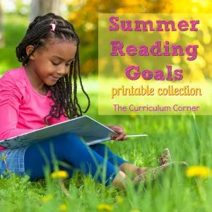 FREE Summer Reading Goals Printables from The Curriculum Corner