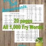 Fry Word Self Assessments