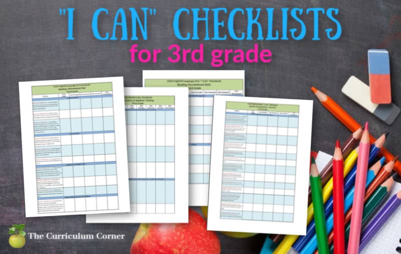 1st Grade "I Can" Checklists