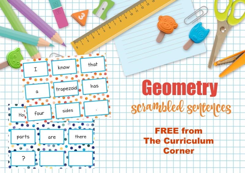 geometry scrambled sentences