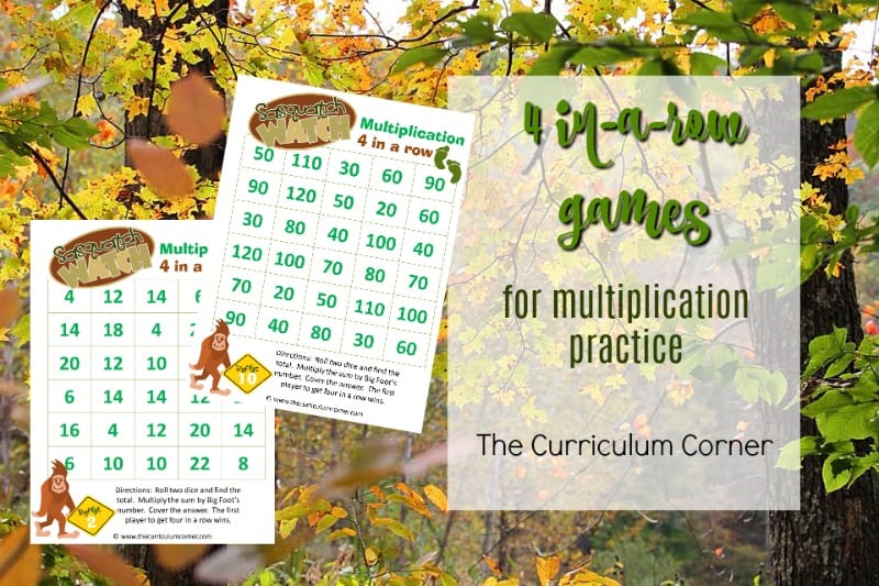 These free multiplication games are designed for students working on mastering multiplication facts.