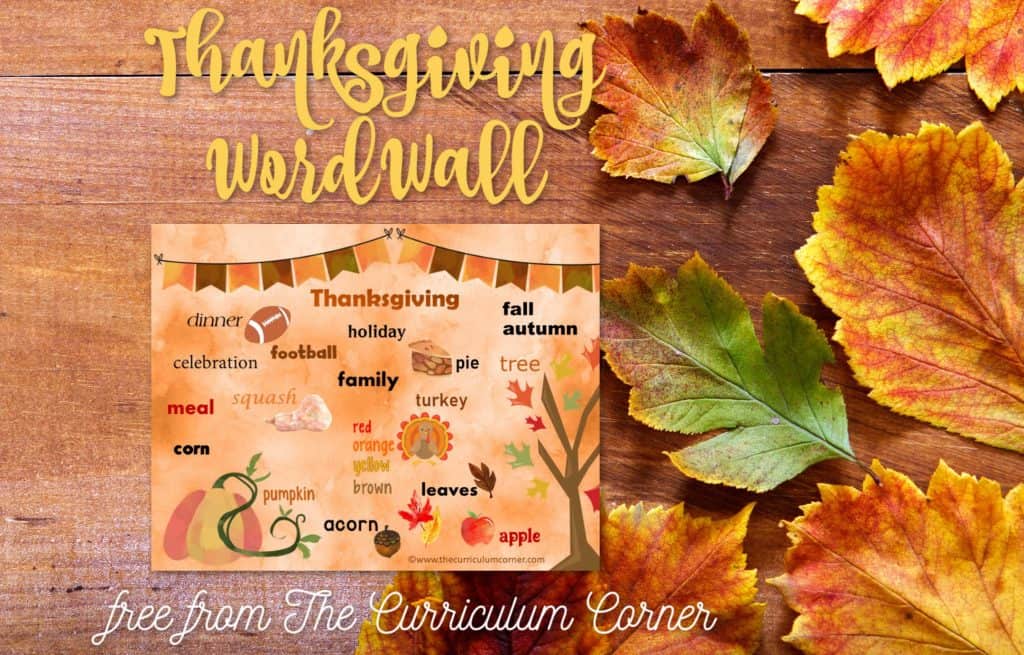 Thanksgiving Word Wall