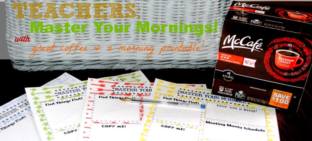 Master Your Mornings with this great FREE teacher printable - to-do checklist for mornings from The Curriculum Corner