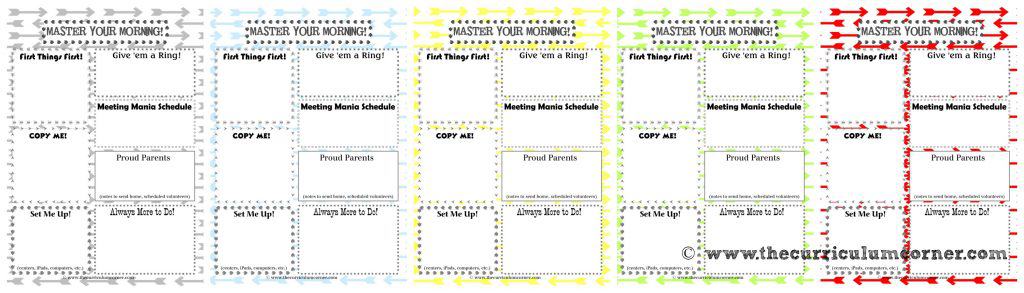 Master Your Mornings with this great FREE teacher printable - to-do checklist for mornings from The Curriculum Corner