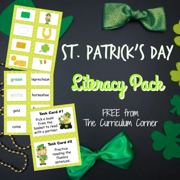 FREE St. Patrick's Day Word Work Set from The Curriculum Corner