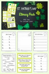 FREE St. Patrick's Day Word Work Set from The Curriculum Corner