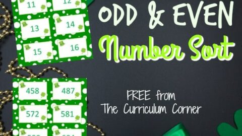 FREE Odd and Even Sort for Numbers from The Curriculum Corner