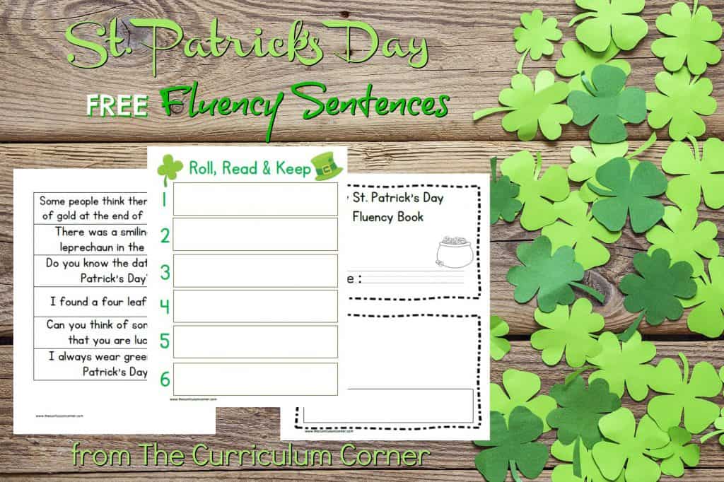 These St. Patrick's Day Fluency Sentences are great to print for a quick center during the month of March.