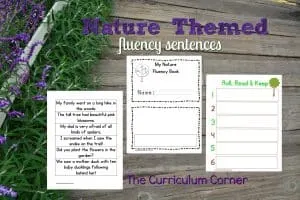 FREE Nature Fluency Sentences from The Curriculum Corner