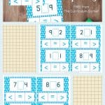 FREE Comparing Numbers Clip Cards from The Curriculum Corner