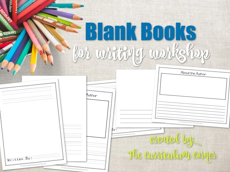 Blank Books & Papers for Writing Workshop - The Curriculum Corner 123