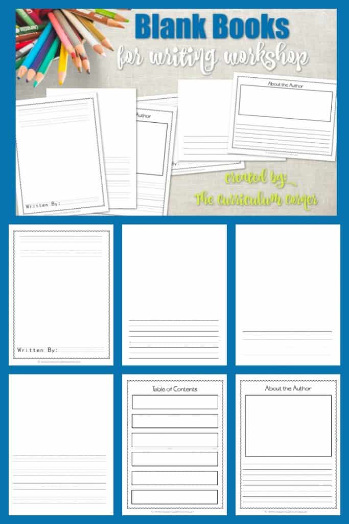 Half-Page Blank Writing Book Template for Elementary Students by