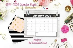 This collection of free Teacher Calendar Pages for 2018 through 2020 is the perfect addition to your teacher planning binder.&nbsp;