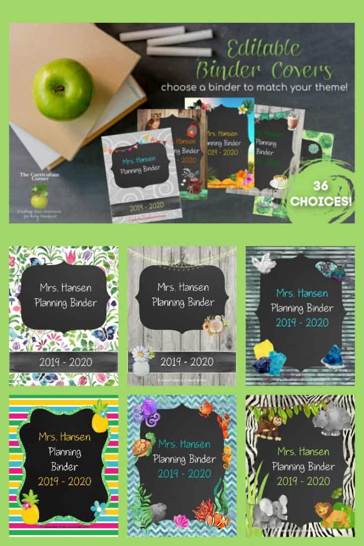 Editable Covers for Binders The Curriculum Corner 123