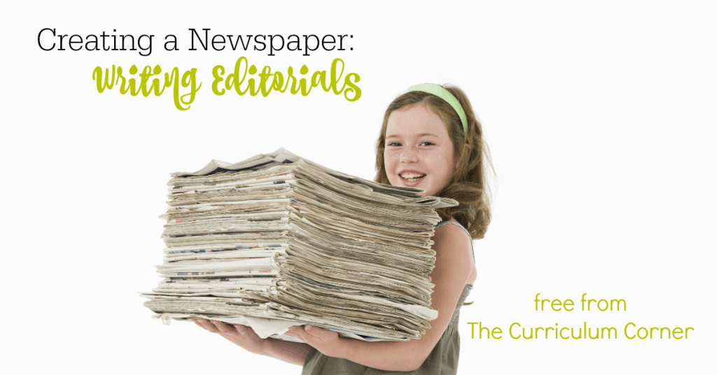 This collection of free resources can be used to help your student writers as they learn about writing editorials for newspapers.