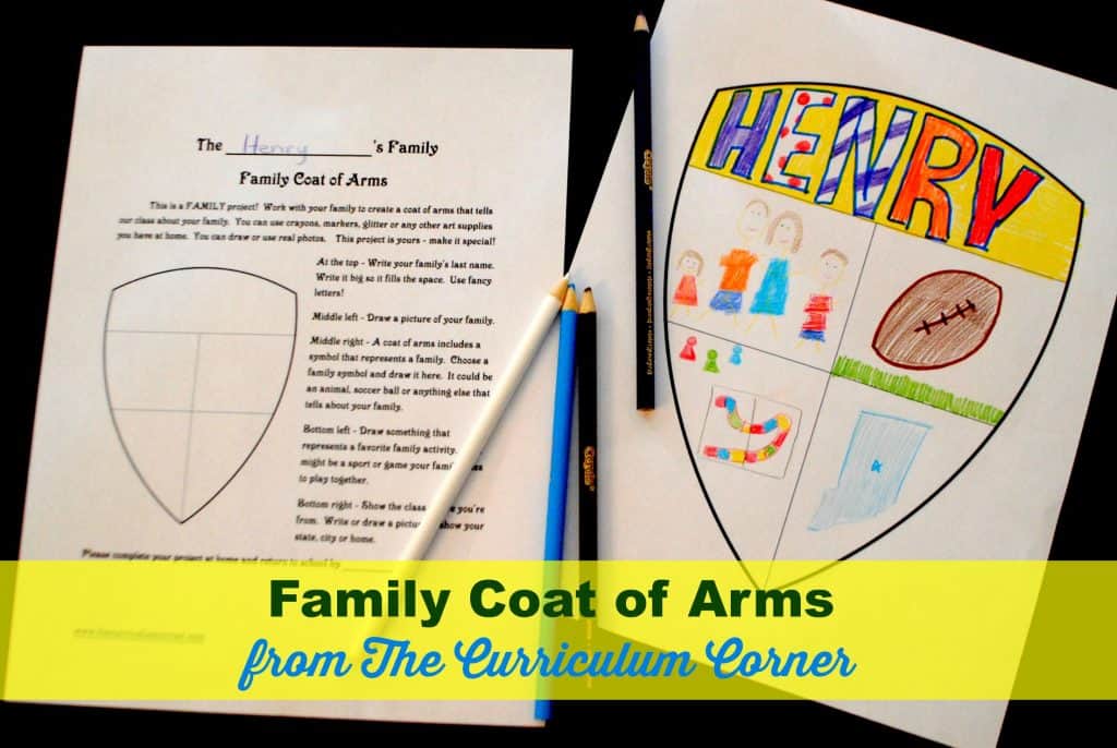 Back to School Printables for the First Day of School - family crest, about me booklet, math and much more! FREE from The Curriculum Corner