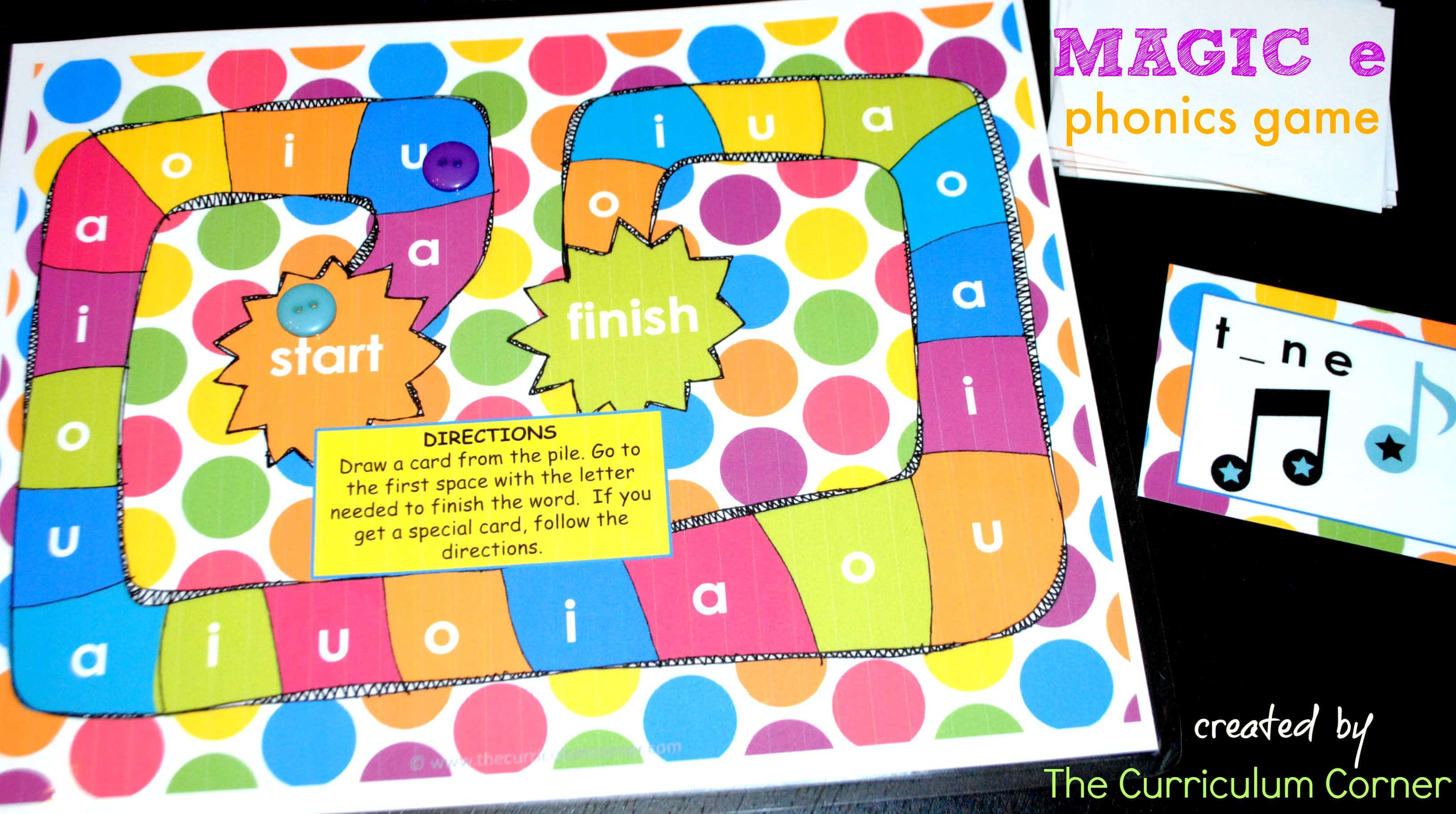 Magic E Phonics Game The Curriculum Corner 123
