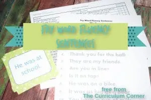 Fry fluency sentences 1