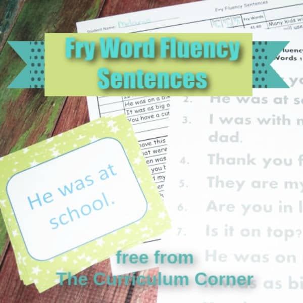 fry sentences 1 feature The Curriculum Corner 123