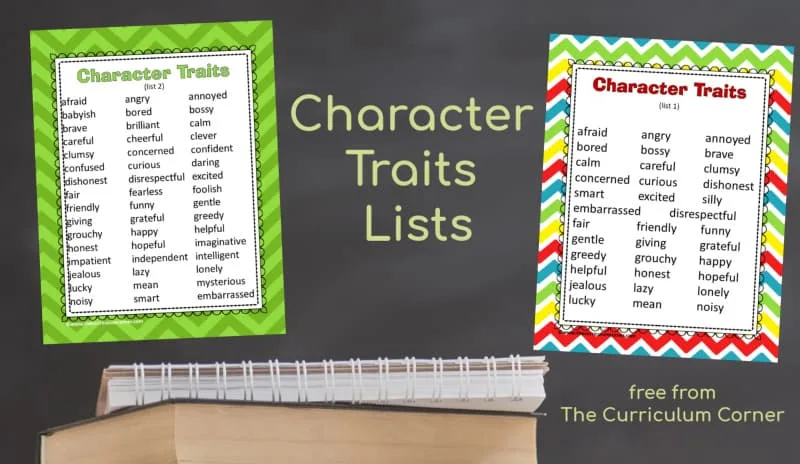 Character Traits Collection The Curriculum Corner 123